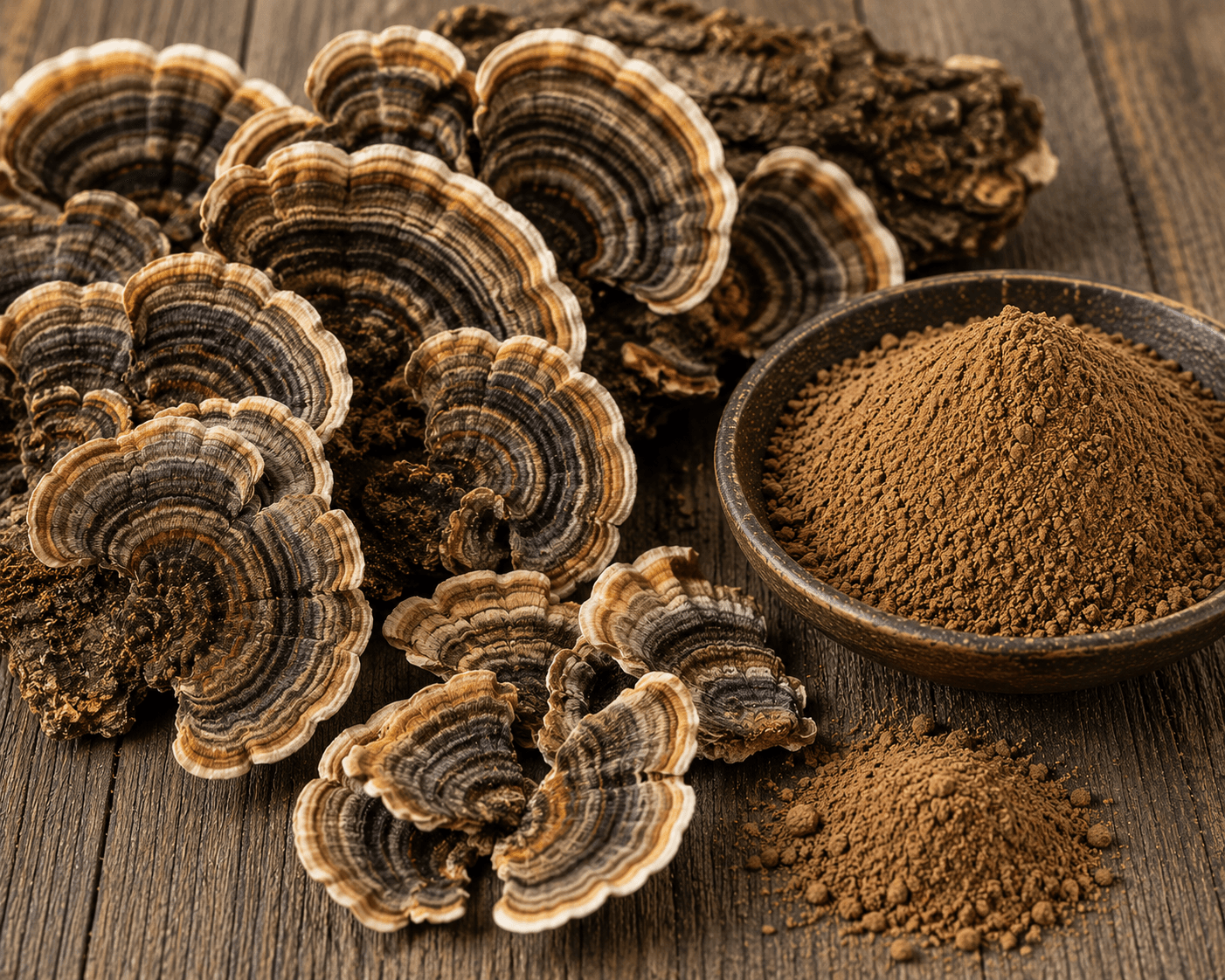 Turkey tail mushroom ingredient visual