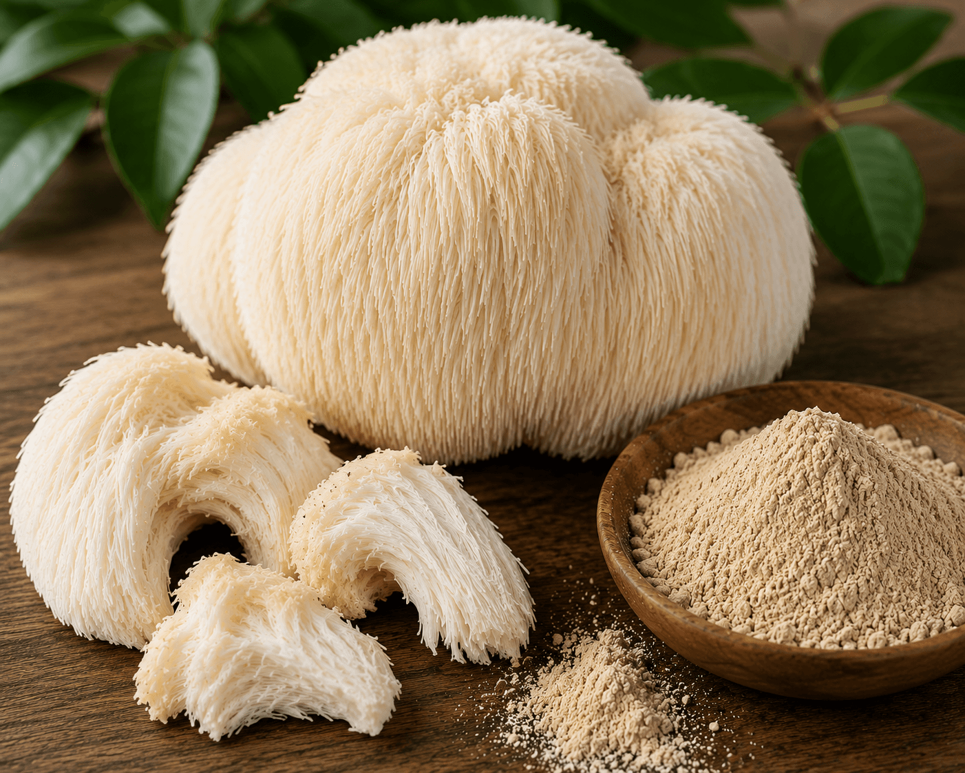 Lion's mane mushroom ingredient visual